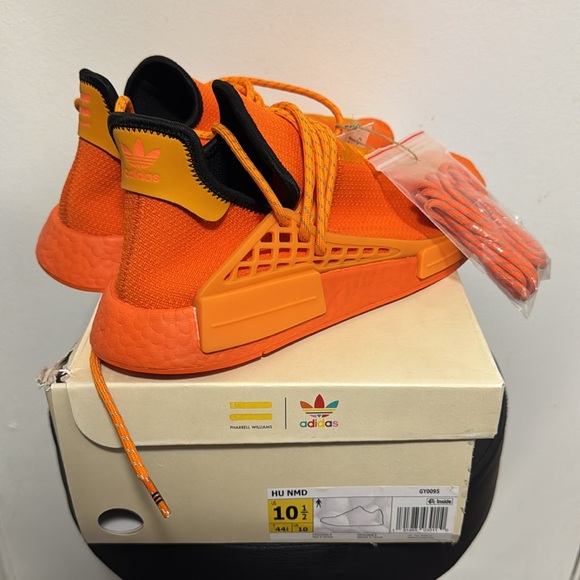 Adidas NMD HU Pharrell Orange / Size: 10.5 Men’s / NEW with OG Box - Picture 8 of 12